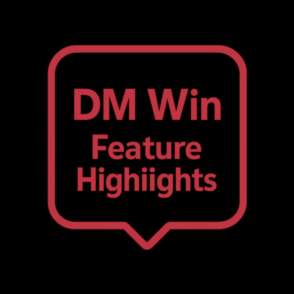 An icon symbolizing DM Win Feature Highlights.