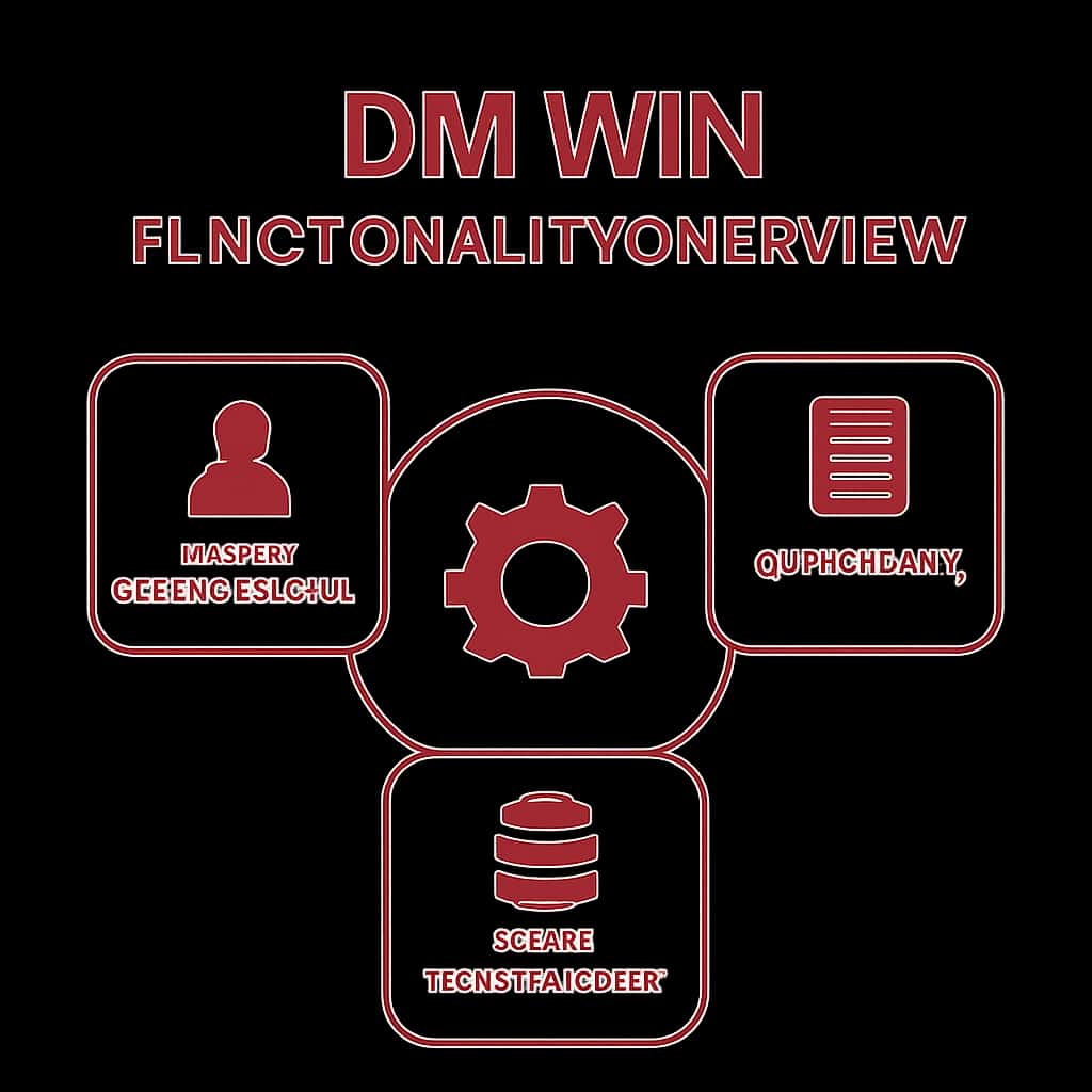 An educational illustration related to DM Win functionalities.