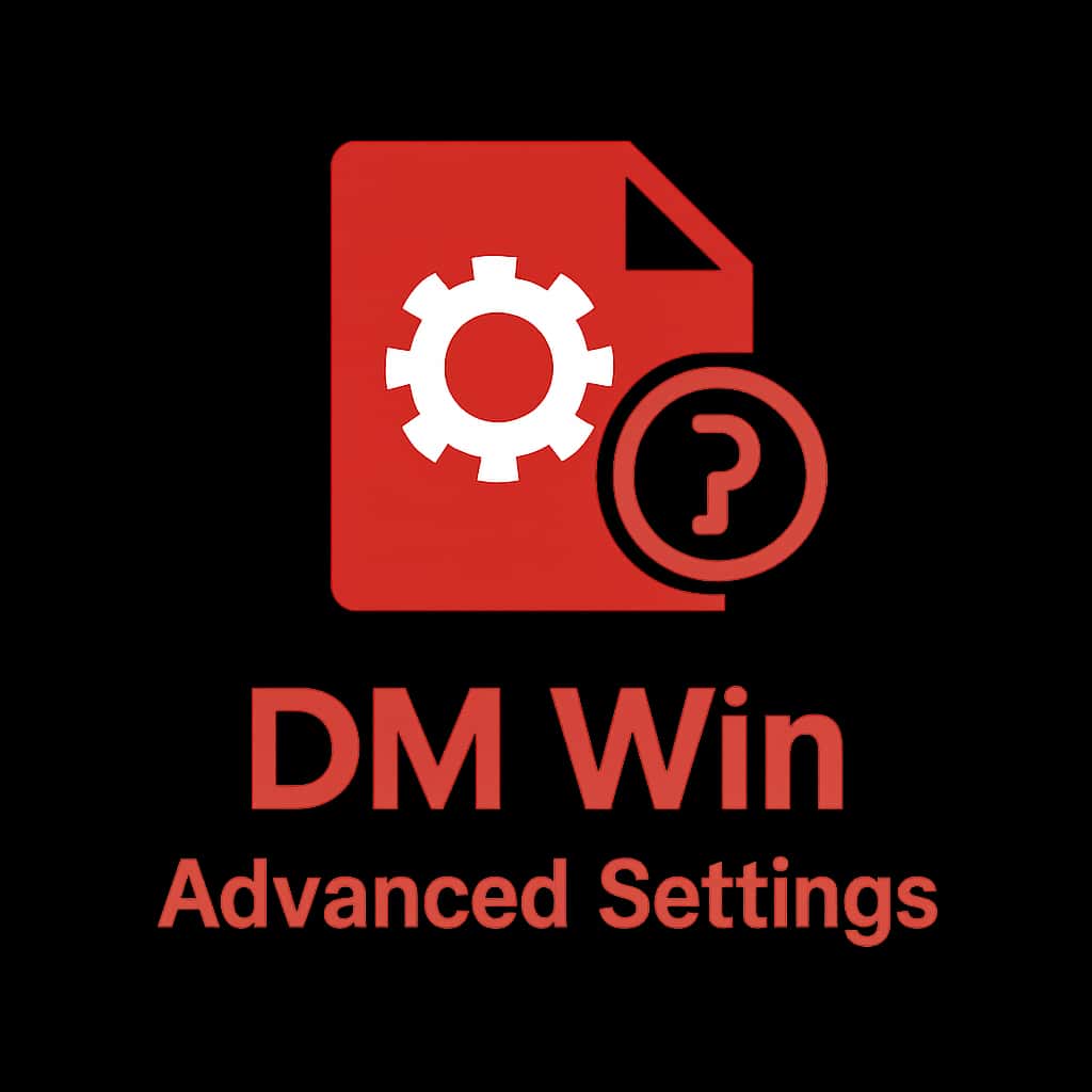 An icon representing DM Win Advanced Settings with a clean design.