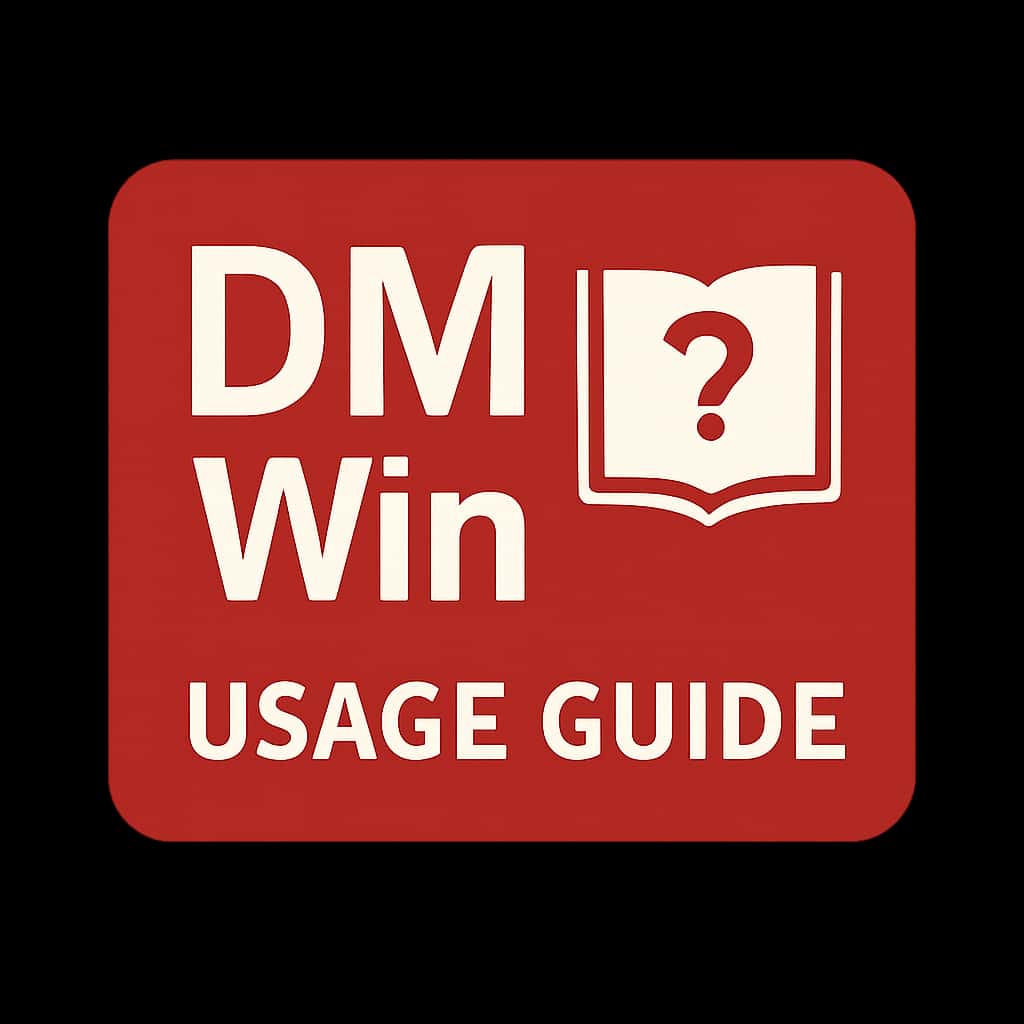 An icon symbolizing assistance with DM Win.
