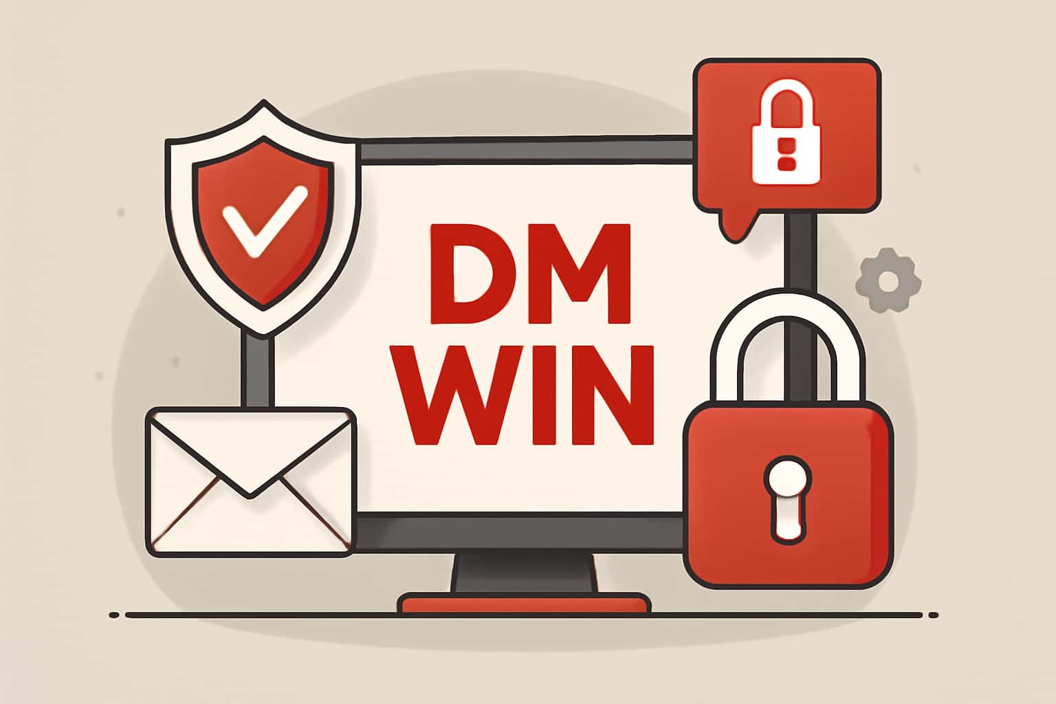 A visual representation of account security measures for DM Win.
